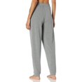 thumbnail image 2 of HUE Women's Solid French Terry Cuffed Long Lounge Pant with Pockets, 2 of 2