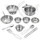 thumbnail image 3 of Ollas y sartenes para niños, juguetes de cocina, utensilios de cocina, juego de ollas y sartenes de acero inoxidable, 3 of 8