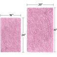thumbnail image 3 of LuxUrux Bathroom Rug Set, Extra-Soft Plush Luxury Bath Mat Set, 1'' Chenille Microfiber Material, Super Absorbent Bathroom Rugs (Rectangular Set, Pink), 3 of 4