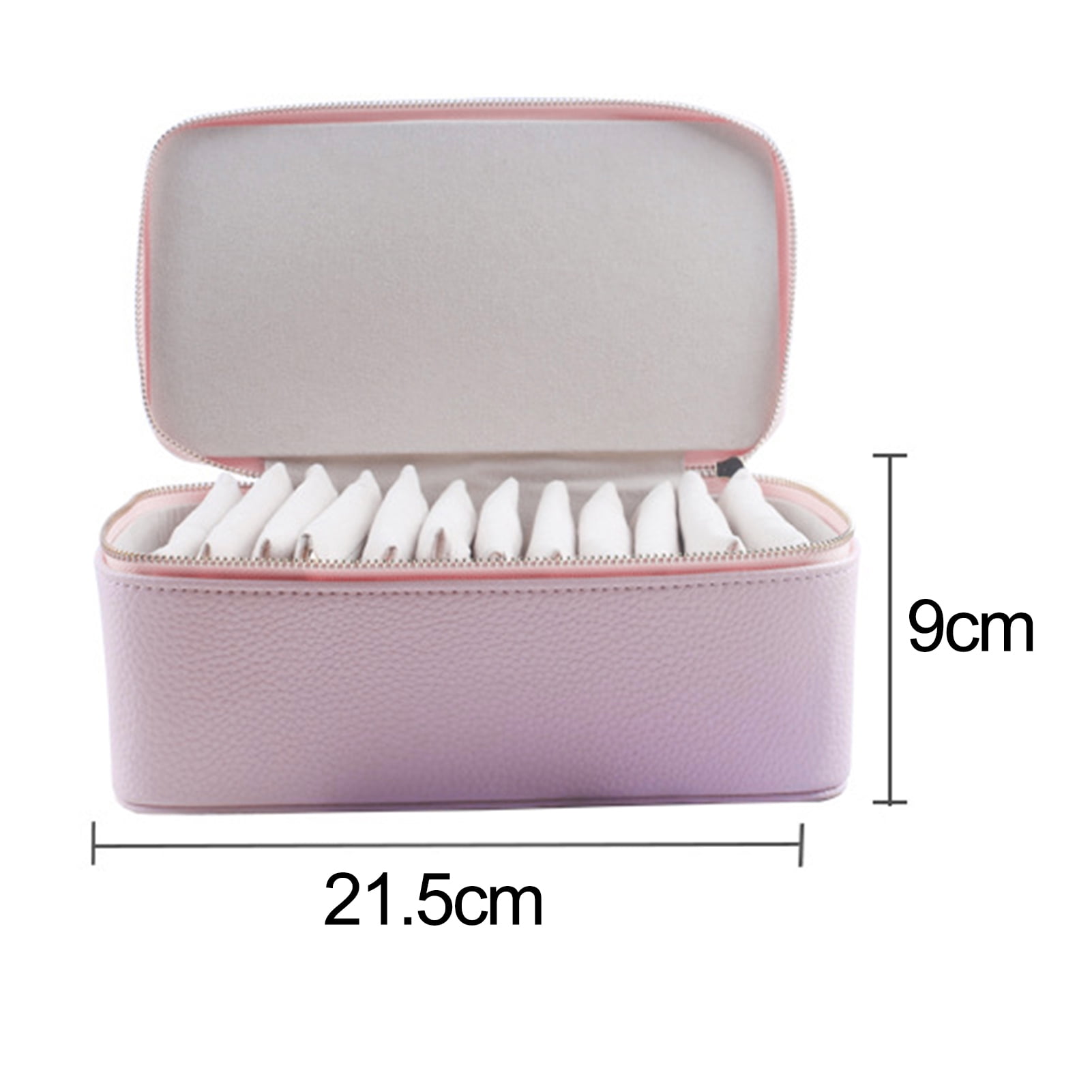 OIUR Travel Jewelry Box Large Capacity Zipper Closure Waterproof Hard Shell Soft Lining Rings Earrings Storage Organizer