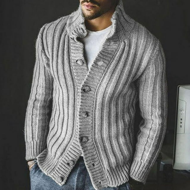 EGNMCR Jackets for Men Men's Fashion Fall Winter Sweater Loose Oversized Jacket