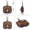 thumbnail image 4 of Hiram Airpods Pro Leather Case, AirPods Pro Wireless Charging Case With Metal Hook (Coffee), 4 of 7