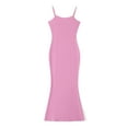 thumbnail image 4 of Women Spaghetti Strap Bodycon Maxi Dress Slip Sleeveless Solid Color Square Neck Elegant Long Cami Dresses, 4 of 10