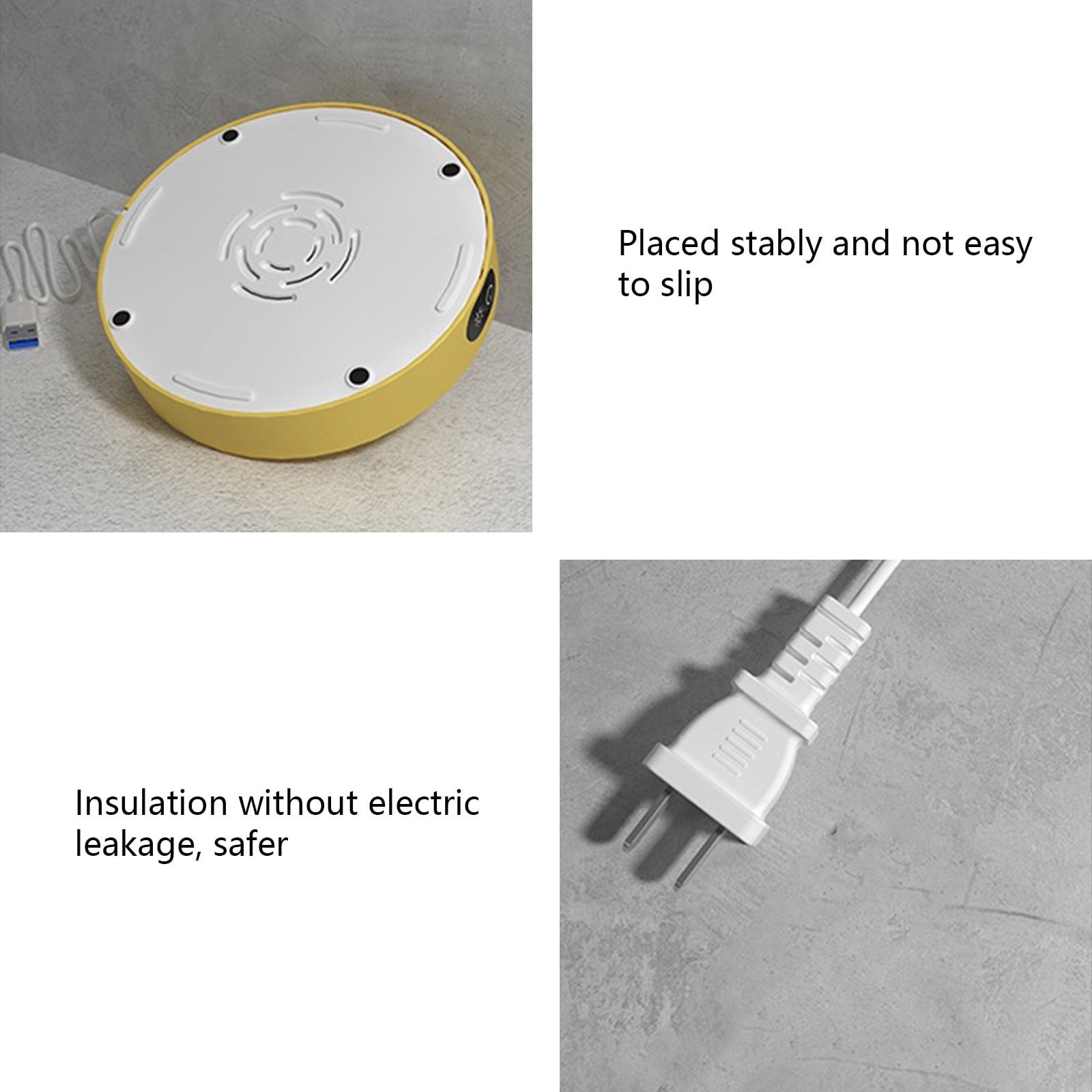 Thermostatic Heated Pet Bowl, Ceramic Anti-Freeze Water Dish for Dogs Cats Outdoor Winter Use, Automatic Warming with Anti- Base