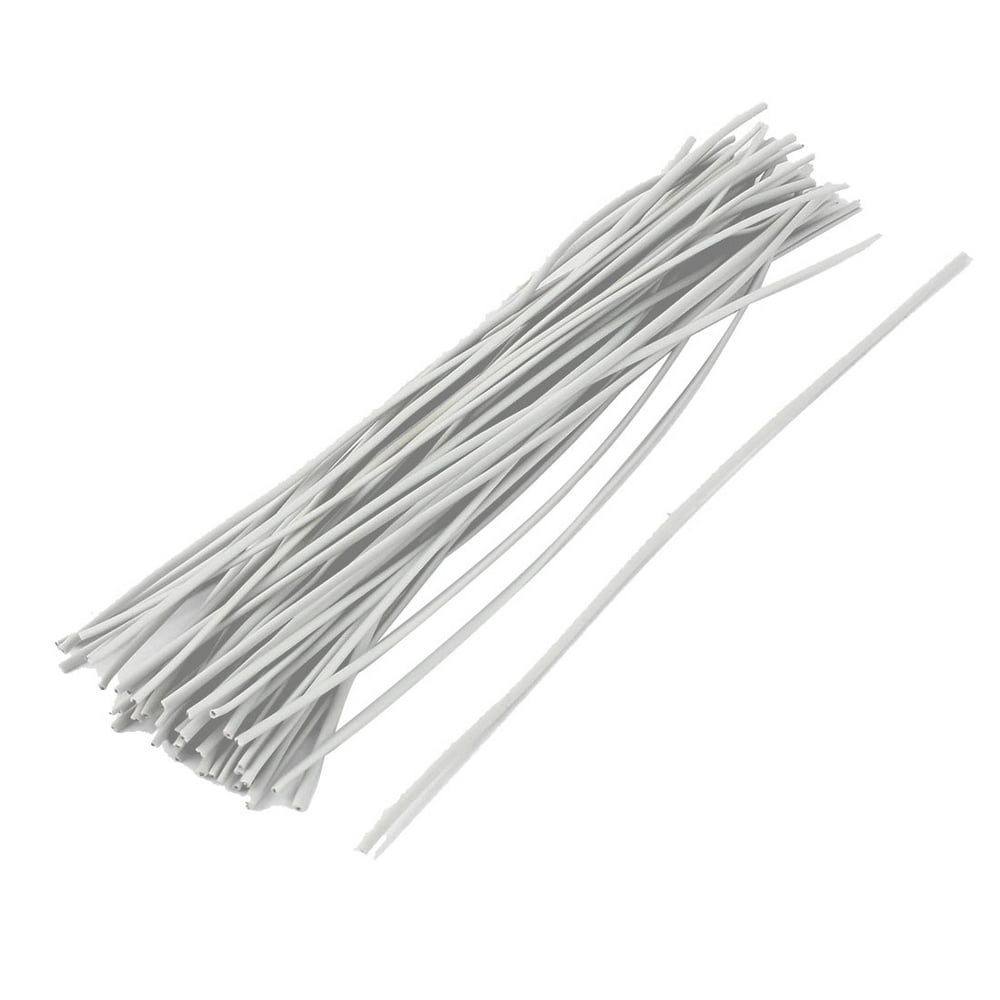 50pcs Package Reusable Twist Tie Candy Bag Ties 150mm Long White