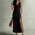 thumbnail image 4 of Iyufng Maxi Dresses for Women Summer Loose Fitting Cowl Neck, 4 of 7
