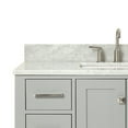 thumbnail image 6 of Ariel Cambridge 43 In. Single Rectangle Sink Vanity With Carrara White Marble 0.75 In Countertop In Grey, 6 of 10