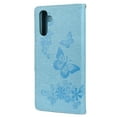 thumbnail image 3 of Dteck for Samsung Galaxy A13 5G Wallet Case (Not for 4G), PU Leather Embossed Butterfly Pattern Case Purse Kickstand Flip Cover Card Holders Hand Strap for Samsung Galaxy A13 5G, Blue, 3 of 4