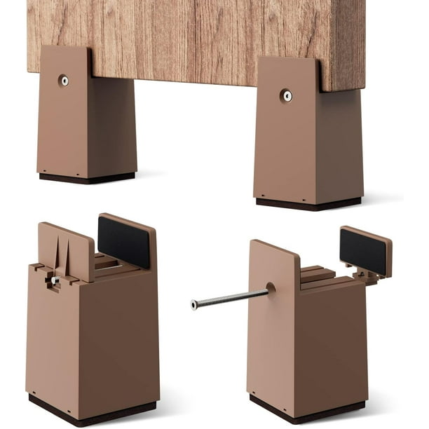 Bed Risers,4 Inch Adjustable Desk Riser Blocks with 4 Pack Heavy Duty