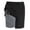 Black, variant on Mens Swim Trunks with Compression Liner Anti Chafing 7 inch inseam Stretch Quick Dry Swim Shorts with Phone Pocket