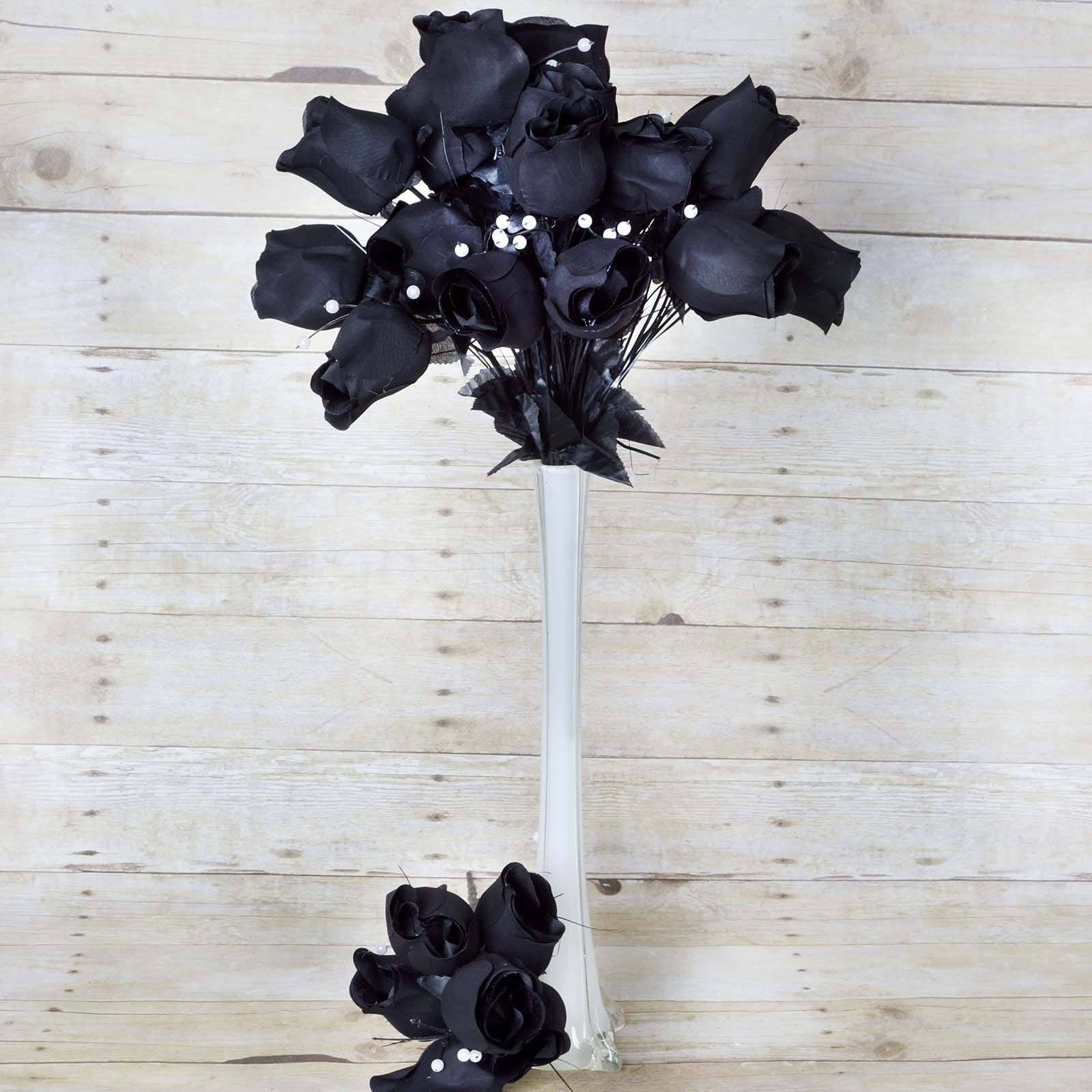 BalsaCircle 42 Giant Velvet Rose Buds on Long Stems