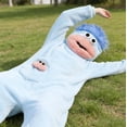 thumbnail image 5 of CeleBoo Funny Big Mouth Monster Onesie Pajamas with Large Comb – Oversized Plush Fleece Hooded One Piece for Sleep & Party, 5 of 7