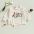 thumbnail image 2 of Okbabeha Baby Girl Boy Christmas Outfit My First Christmas Sweater Sweatshirt Shirt Bubble Romper Onesie Santa Clothes, 2 of 5