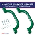 thumbnail image 3 of playground safety handles, 2 pack - green grab handle bars for outdoor jungle gym or swing set, 3 of 5