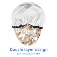 thumbnail image 4 of Shower Caps,Corgi Dog and Flower Florals Waterproof Shower Cap for Women 4 Pieces,Double Reusable Hair Cover for Shower PEVA Elastic Stretch Hem, 4 of 7