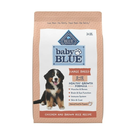 Blue Buffalo Baby BLUE Large Breed Puppy Dry Dog Food, Chicken & Brown Rice, 24-lb. Bag