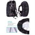 thumbnail image 4 of Mochila con Impermeable para Lluvia, para Exteriores, para Montañismo, para la Escuela, Color Negro, 4 of 6