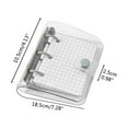 thumbnail image 1 of Mini Transparent 3 Ring Binder Covers with Grid Inner Page and Binder Pockets Mini Loose Leaf Notebook Binder Clear PVC Binder Cover with Snap Button, 1 of 8