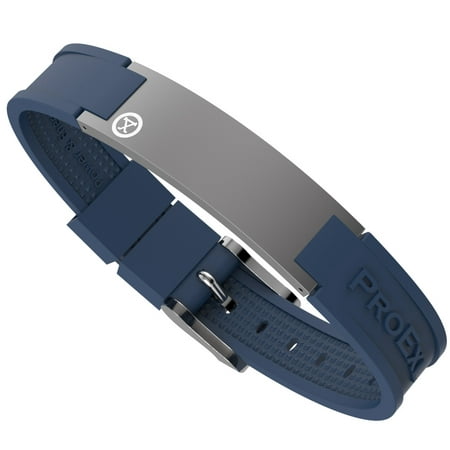 ProExl Graphite Gray Sports Magnetic Bracelet Blue Strap New for