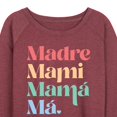 thumbnail image 3 of Instant Message - Madre, Mami, Mama, Ma - Women's Lightweight French Terry Long Sleeve Shirt, 3 of 6