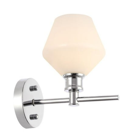 

Living District LD2309C Gene 1 Light Chrome & Frosted White Glass Wall Sconce