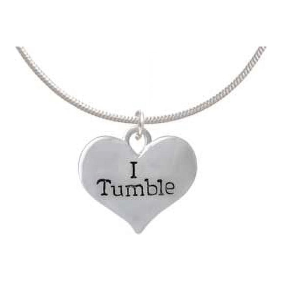 I Tumble Heart Charm Necklace, 18" 2" Extender