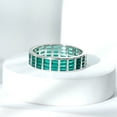 thumbnail image 3 of Rosec Jewels Baguette Shape Created Emerald Full Eternity Band for Women - AAAA Quality, 18K White Gold, US 10.50, 3 of 9