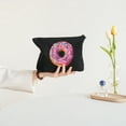 thumbnail image 4 of COMIO 2 Pcs Canvas Tote Bags Cute Aesthetic Tote Bags with Zipper Donut Doughnut Initial Canvas Tote Bag for Women Black, 4 of 8
