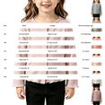 thumbnail image 3 of UACY Girls' Ribbed Knit Cardigan Long Sleeve Button down Lightweight Sweater Toddler Knitwear Button Closure Ruffled Outwear Tops, 3 of 5