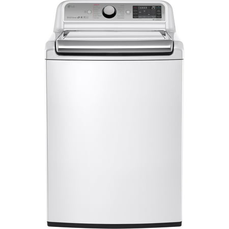 Lg Top Load Washer And Dryer Sets LG White 5.2-cubic-foot Mega Capacity Top-load Washer with Turbowash Technology, Model WT7600HWA ()