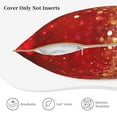 thumbnail image 5 of Kll Red Gold Glitter Decorative Throw Pillow Covers Velvet Soft For Couch Sofa Bedroom Living Room Outdoor -20"X20", 5 of 8
