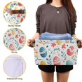 thumbnail image 3 of Yayeee Canvas Storage Basket with Handles for Shelves Fabric Bins Closet Organizer, Cute Easter Eggs, 3 of 8
