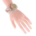 thumbnail image 2 of Las cuero de que envuelven el reloj del el rhinestone blanco Sunnimix Reloj de mujer, 2 of 8