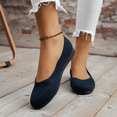 thumbnail image 5 of Women’s Knit Ballet Flats, Soft Breathable Slip-On Dress Shoes, Lightweight Stretch Comfort Loafers for Walking Work Travel, Cushioned Non-Slip Flat Shoes, Fashion Casual Solid Color Knit Flats, 5 of 7