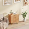 thumbnail image 2 of Huisuilinss Fluted 3/5/6 Drawer Dresser For Bedroom,Wood Wide Chest Of Drawers,Tall Nightstand,Double Dresser,Modern Side Table With Metal Handle & Feet For Living Room Hallway, 2 of 6