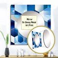 thumbnail image 3 of Designart "Minimalist Geometric Polygons in White and Blue III" 0 Square Mirror For Wall Decor - Large Blue Square Mirror Printed Wall Decor - Modern Square Living Room Mirror, 3 of 5