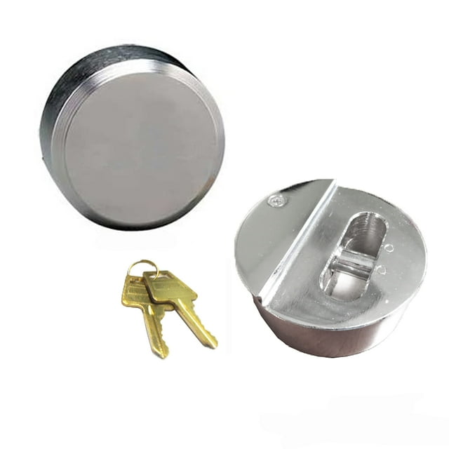 Hidden Shackle Hockey Puck Padlock 2 Keys Van & Trailer Door Lock 2-7/8" (73m KA (2 Pack)