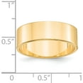 thumbnail image 3 of 14K Yellow Gold 14Ky 7mm Ltw Flat Band Size 14 Made In United States fll070-14, 3 of 5