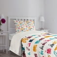 thumbnail image 5 of Ambesonne Construction Quilted Bedspread Set 2 Pcs, Colorful Trucks, Twin Size, Multicolor, 5 of 6