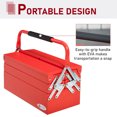 thumbnail image 4 of DURHAND Coffre à Outils en Métal Portable Armoire à Outils en Acier avec Poignée, Rouge, 4 of 10