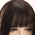 thumbnail image 4 of Peluca de mujer con flequillo invisible y pelo esponjoso que cubre el cabello blanco y sedoso, 4 of 5