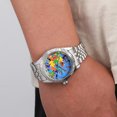 thumbnail image 5 of Mens Watch Classic Silver Stainless Steel Colorful Waterproof Quartz Analog Watch Fashion Mens Wrist Watches, 5 of 5