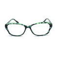 thumbnail image 2 of EYE ZOOM 3 Pack Ladies Tortoise Shell Plastic Frame Cat Eye Style Reading Glasses for Women, Green, +3.00, 2 of 6