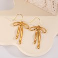 thumbnail image 4 of Sunyuer Gold Bow Earrings for Women Trendy, Cute Bow Earring 18k Gold Plated Dainty Bow Drop Dangle Earrings Hypoallergenic Gold Earrings Christmas Earrings for Women Jewelry Gift, 4 of 5