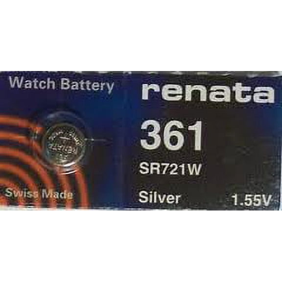 Renata 362/361 - SR721 Silver Oxide Button Battery 1.55V - 2 Pack   Free Shipping