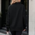 thumbnail image 4 of Quarter Zip Pullover Women Long Sleeve V Neck Tops Fashion Loose Sweatshirt, 4 of 6