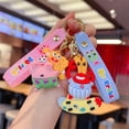 thumbnail image 4 of LLavero de Bob Esponja con figuras de dibujos animados, colgante de bolsa de coche, llavero de pareja, Patricio, Calamardo, tentáculos, regalo de juguetes para niños, 4 of 5