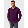 thumbnail image 5 of HAOMEILI Men's Pattern Dress Shirt Long Sleeve Casual Button Down Formal Shirts, 5 of 8