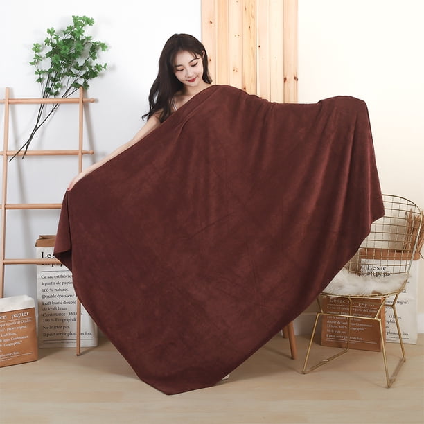 Xiao Hua 1 toalla de mano para baño, multiusos: ideal para el baño, el gimnasio, la ducha, deportes y como toalla. Resiste diversas situaciones sin esfuerzo. 31,5 x 70,87 pulgadas (color café).