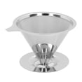 thumbnail image 4 of Pour Over Coffee Dripper, Cone Shape Cafe Brewer Filter Slow Drip Stainless Steel  for Drinking, 4 of 8